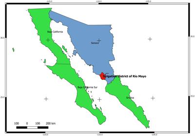 Estimating Nitrogen Runoff From Agriculture to Coastal Zones by a Rapid GIS and Remote Sensing-Based Method for a Case Study From the Irrigation District Río Mayo, Gulf of California, México